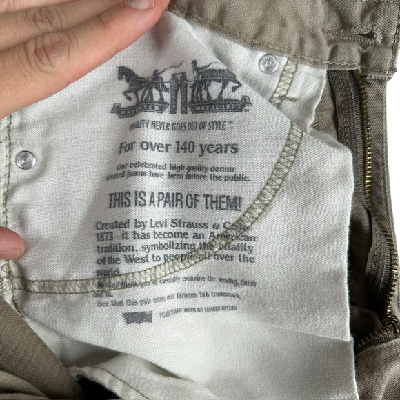 Levi’s Men’s 31x30 Jeans Taupe 505 Regular Fit Denim White Tab Preppy 2015 - Picture 6 of 13